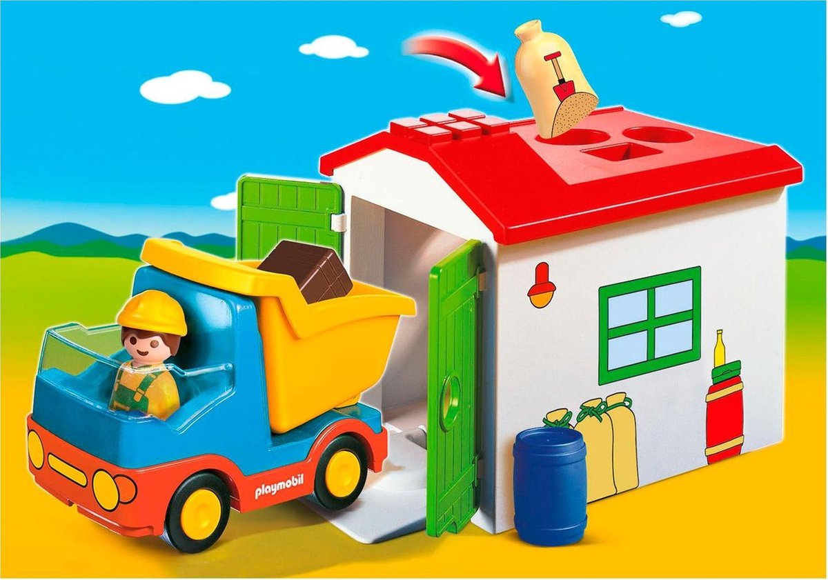 PLAYMOBIL 1.2.3 Werkman met sorteer-garage - 70184 — afbeelding 13
