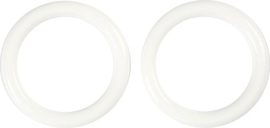 Draai vast Rechtzetten fusie Creotime Plastic Ring Wit 50 Stuks 19 Mm | bol.com