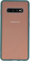 Wicked Narwal | Kleurcombinatie Hard Case voor Samsung Galaxy S10 Plus Donker Groen