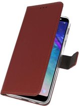 Wicked Narwal | Wallet Cases Hoesje voor Samsung Galaxy A6 Plus (2018) Bruin
