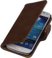 Wicked Narwal | Bark bookstyle / book case/ wallet case Hoes voor Samsung Galaxy S3 mini i8190 Bruin
