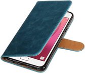 Wicked Narwal | Premium TPU PU Leder bookstyle / book case/ wallet case voor Samsung Galaxy C7 Blauw