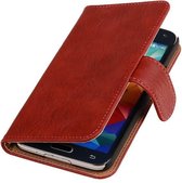 Wicked Narwal | Bark bookstyle / book case/ wallet case Hoes voor HTC One 2 E8 Rood