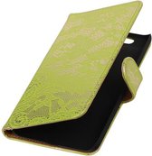 Wicked Narwal | Lace bookstyle / book case/ wallet case Hoes voor Huawei Nexus 6P Groen