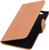 Wicked Narwal | Snake bookstyle / book case/ wallet case Hoes voor Huawei Nexus 6P Licht Roze