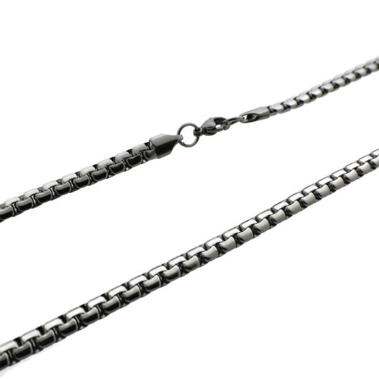 platte slangen ketting-staal-55cm-5mm-zilverkleurig-heren