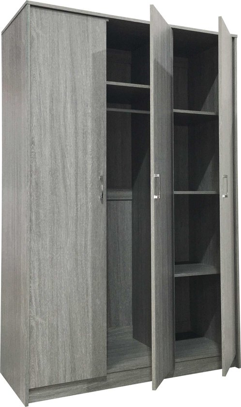 Armoire Ray 3 portes - chêne gris