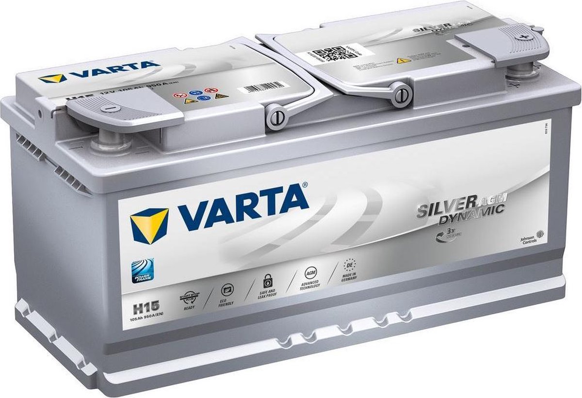 Varta Start-Stop Silver Dynamic AGM 605901095 H15 12V 105 Ah 950A / FR  Batterie de