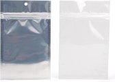 Sacs Grip Seal Transparent / Blanc 9x12,5cm (100 pièces)