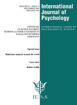 Special Issues of the International Journal of Psychology - Behavior Analysis Around the World