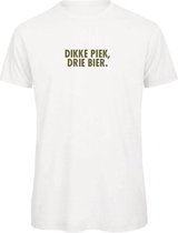 Kerst t-shirt wit - Dikke piek, drie bier - soBAD. | Kerst t-shirt soBAD. | kerst shirts volwassenen | kerst t-shirts volwassenen | Kerst outfit | Foute kerst t-shirts