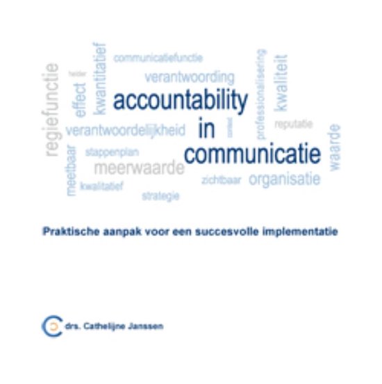 Cover van het boek 'Accountability in communicatie' van Cathelijne Janssen