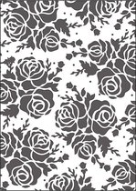 Embossing Folder , rozen, afm 13x18,5 cm, dikte 2 mm, 1 stuk
