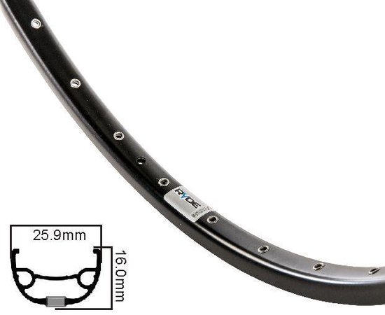 Ryde Velg Rivale 21 Disc Felge - 28/29 Zoll, 36 Löcher, 21C Aluminium, Schwarz