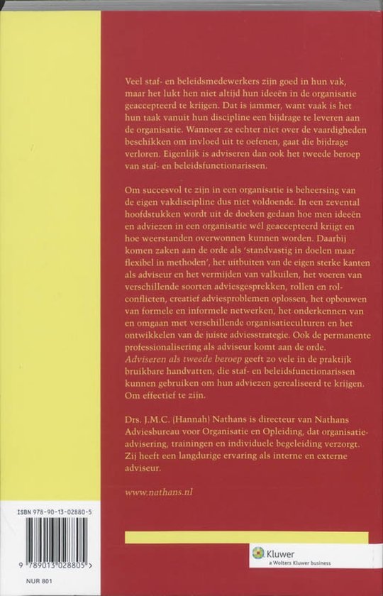 Adviseren als tweede beroep