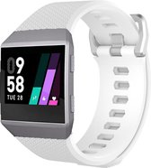 Bandje Voor Fitbit Ionic Sport Band - Wit - Maat: ML - Horlogebandje, Armband