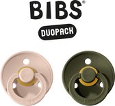 Bibs fopspeen - maat 2 6-18 maanden - 2 stuks - blush - hunter green