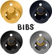 BIBS Fopspeen - Maat 2 (6-18 maanden) - 4 stuks - Honey Bee, Dark Denim, Smoke, Black