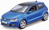 Bburago VW POLO GTI M5 blauw schaalmodel 1:24