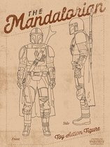 Star Wars: The Mandalorian - Action Figure 30 x 40 cm Canvas Print