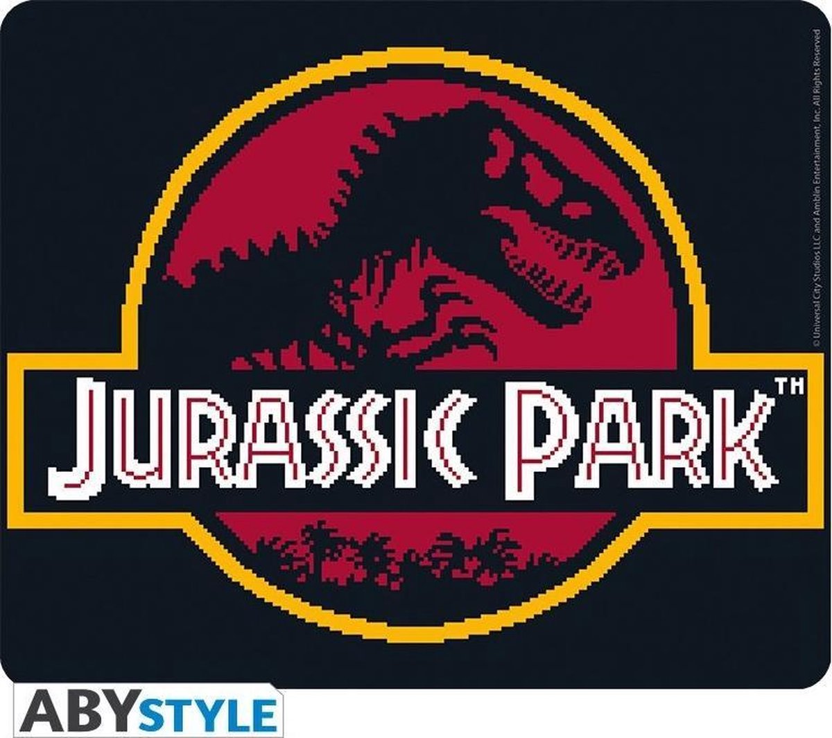 Jurassic Park Muismat Pixel Logo