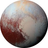 Fotobehang - Pluto 125x125cm - Rond - Vliesbehang - Zelfklevend