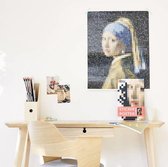 Sticker kunst en poster op nummer - [POPPIK] Het Meisje met de parel, Vermeer poster - 2100 stickers vanaf 10 jaar
