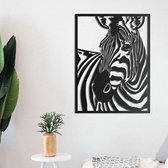 Metalen wanddecoratie Zebra - 50x65cm