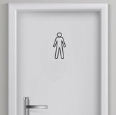 Toilet sticker Man 8 | Toilet sticker | WC Sticker | Deursticker toilet | WC deur sticker | Deur decoratie sticker