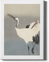 Walljar - Ohara Koson - Crane bird - Dieren poster