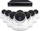 ProSeries Sony camerabewaking set met 8 x 8MP 4K UHD draadloze Dome camera