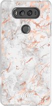 LG V20 Hoesje Transparant TPU Case - Peachy Marble #ffffff