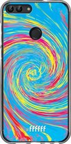 Huawei P Smart (2018) Hoesje Transparant TPU Case - Swirl Tie Dye #ffffff