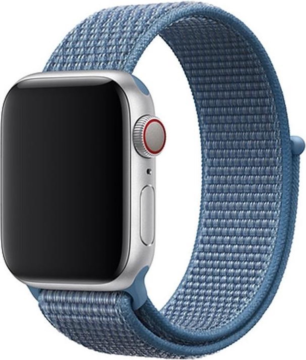 Shop4 Bandje voor Apple Watch SE 40mm Nylon Blauw