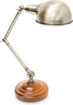 Relaxdays Tafellamp verstelbaar - leeslamp - bureaulamp - Industrieel - goud/bruin