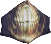 Attitude Holland Masker Skull Jaw Mondkapje Zwart/Creme