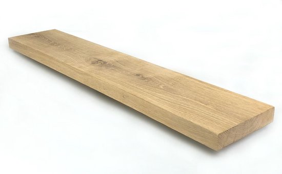 Massief eiken plank recht 100 x 25 cm - eikenhouten plank | bol.com