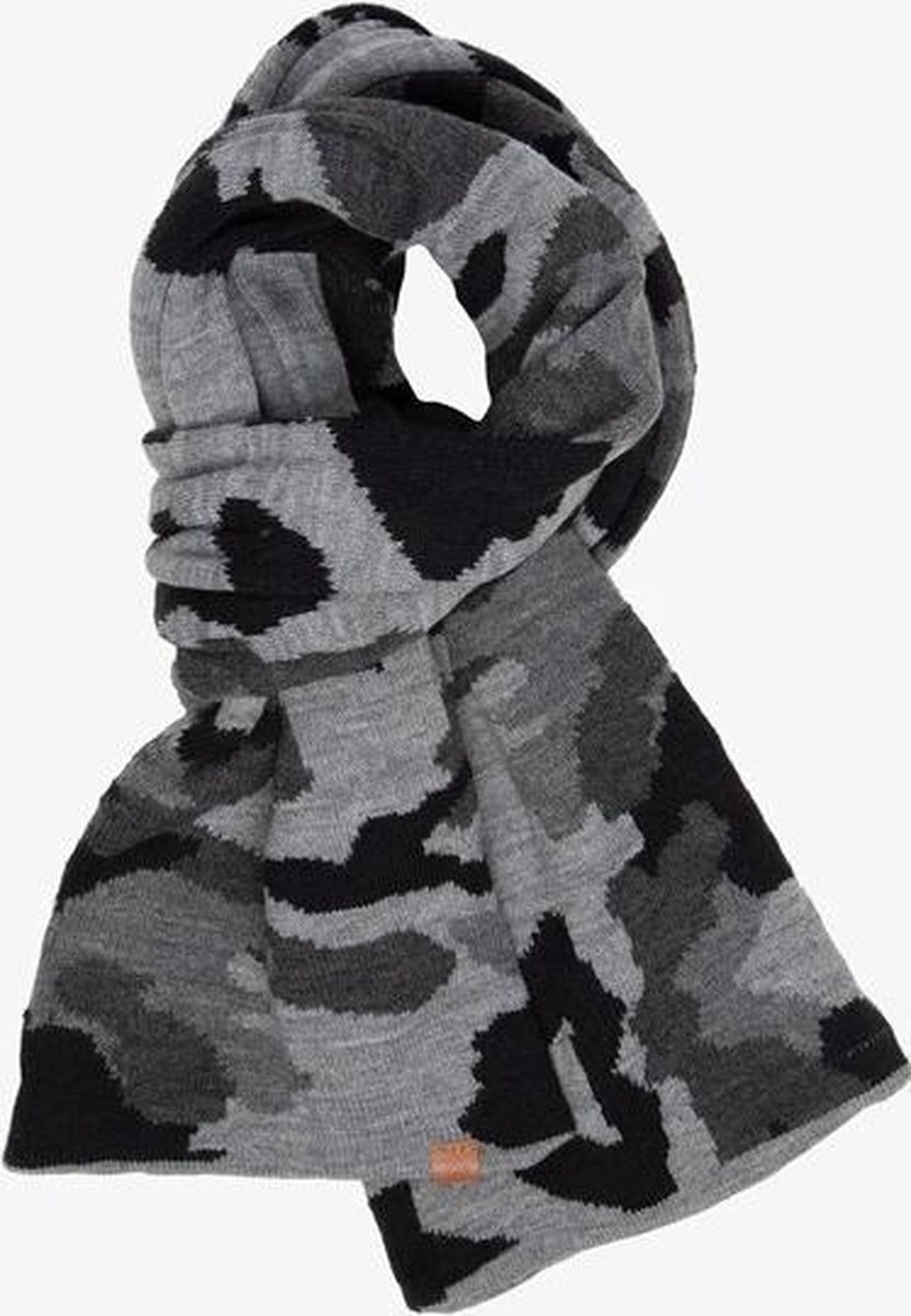 Jongens sjaal met camouflage print - Grijs - Maat ONE SIZE | bol.com