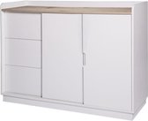 OSLO 2-deurs 3-ladenkast - Wit - B 120 x D 40 x H 85 cm