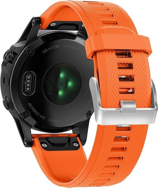 Strap-it Garmin Fenix 5 / 6 siliconen bandje - oranje | bol.com