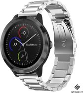 Stalen Smartwatch bandje - Geschikt voor Strap-it Garmin Vivomove 3s stalen band - 39mm - zilver - bandbreedte 18mm - Strap-it Horlogeband / Polsband / Armband