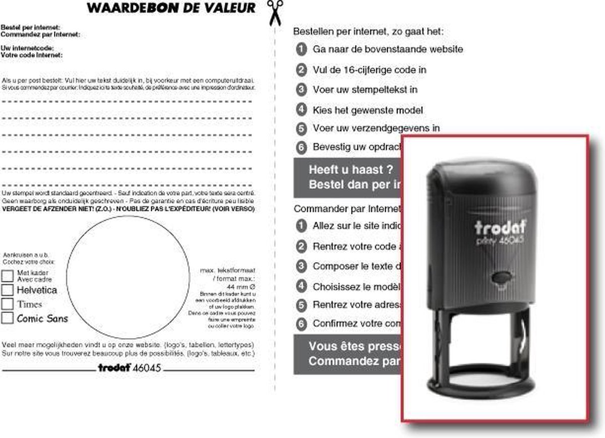 Trodat Printy 46045 met waardebon