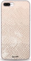 Casetastic Apple iPhone 7 Plus / iPhone 8 Plus Hoesje - Softcover Hoesje met Design - Snake Coral Print