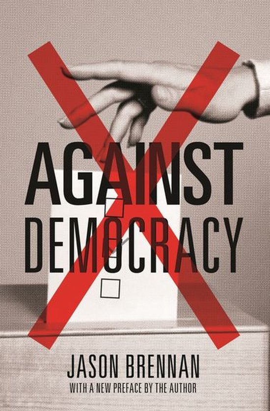 Tegen democratie: Een hand met een rode X over een stembus.