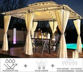 ElJardin - Partytent - 4x3 - Waterdicht Dak - Wanden - Solar - Beige Paviljoen