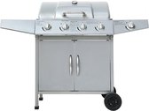 Bol.com El Fuego Dayton 4.1 Zilver - 25 kg - 1275x97x53 cm - Grilloppervlak 64x35 cm - Gasbarbecue - Barbecue aanbieding