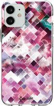 Casetastic Apple iPhone 12 Mini Hoesje - Softcover Hoesje met Design - Watercolor Cubes Print