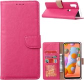 Ntech Samsung Galaxy A31 Book Case - Pink