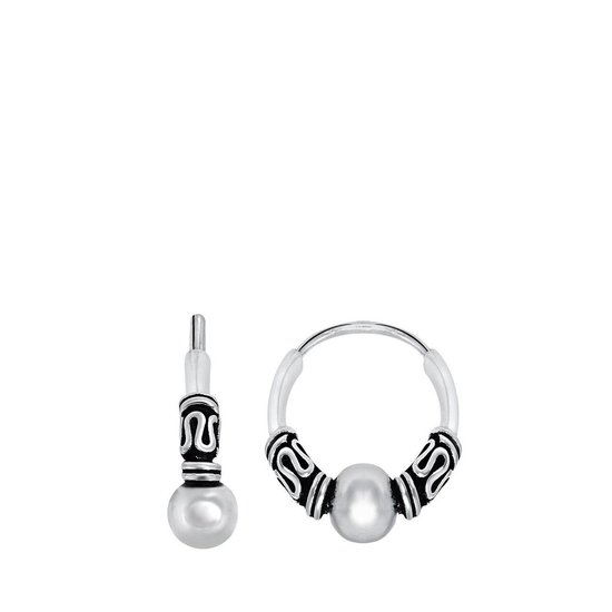 Lucardi - Zilveren oorbellen bewerkt geoxideerd Bali | bol.com