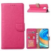 Xssive Hoesje voor Xiaomi Redmi Note 9 Pro - Book Case - Pink